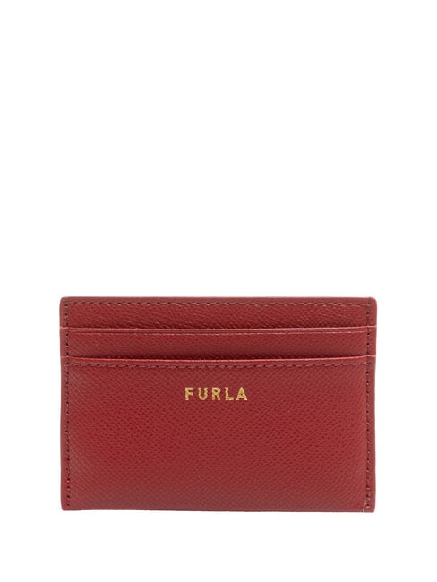 FURLA GARDENIA Suport card din piele cu imprimeu Andromeda lac - Portofele femei