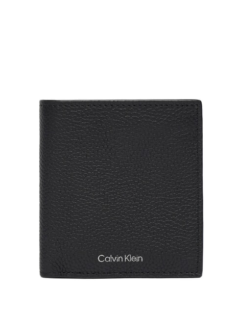 CALVIN KLEIN FOIL EMBOSS  Portofel vertical din piele pe negru - Portofele bărbați