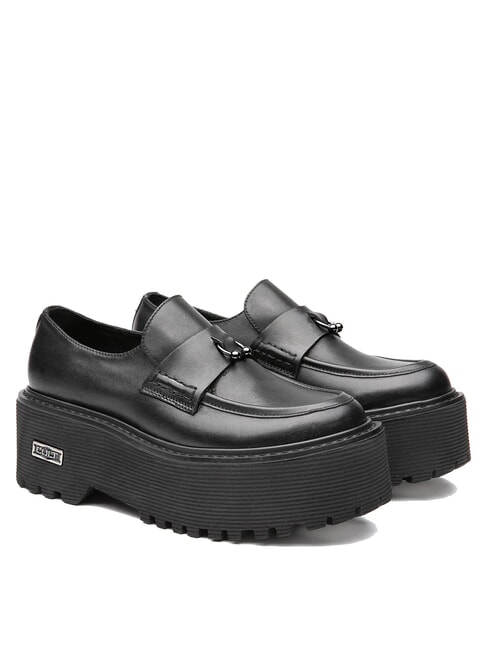 CULT AXL 4538 Mocasini din piele cu franjuri negru - Pantofi femei