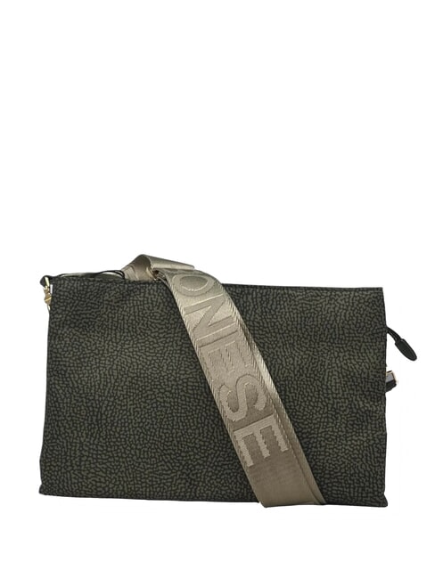 BORBONESE L'ECOLE NYLON Geanta de umar cu trei compartimente dafin - Genți femei