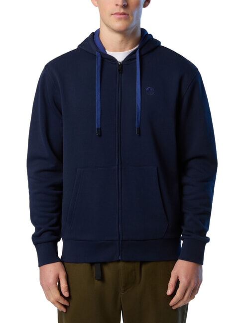 NORTH SAILS LOGO Hanorac cu fermoar complet albastru marin - hanorace