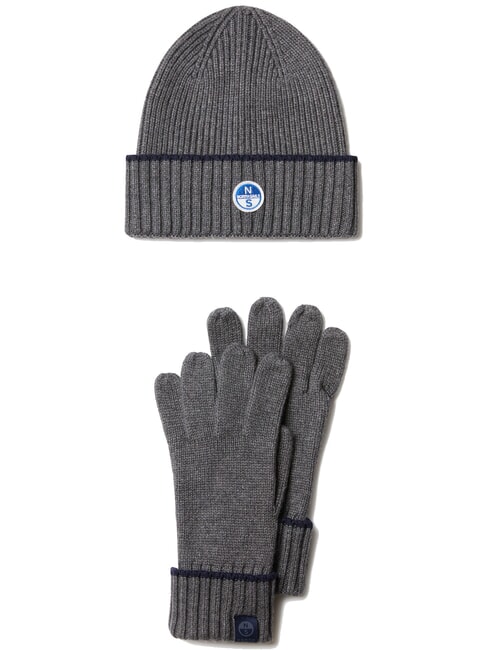 NORTH SAILS N/S Set cadou eșarfă + pălărie melange gri mediu - Căciuli