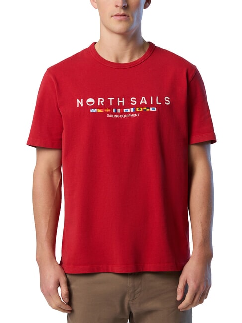 NORTH SAILS PRINT Tricou de bumbac lavă roșie - tricou