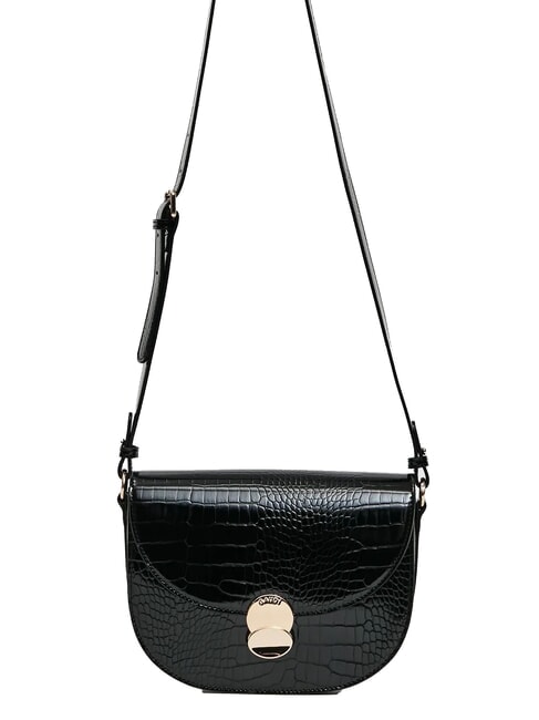 GAUDÌ EVELYN COCCO Geantă de umăr medie cu imprimeu BLACK - Genți femei