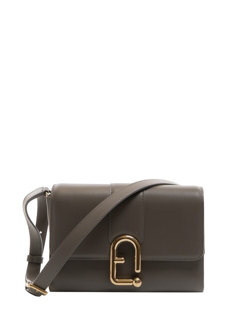 FURLA URBAN Geantă mică de umăr din piele gri urban - Genți femei