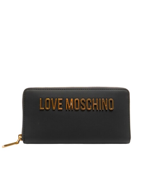 LOVE MOSCHINO BOLD LOVE Portofel mare cu fermoar negru - Portofele femei