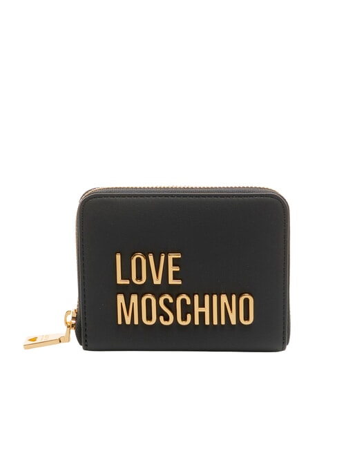 LOVE MOSCHINO BOLD LOVE Portofel compact cu fermoar negru - Portofele femei