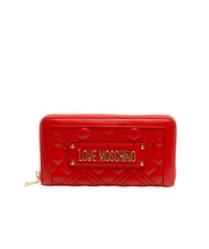 LOVE MOSCHINO QUILTED Portofel mare cu fermoar RED - Portofele femei - 1