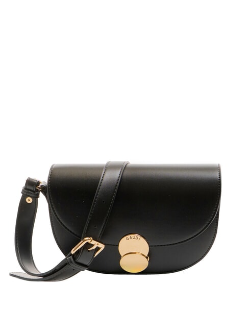GAUDÌ EVELYN Geantă mică de umăr cu clapă BLACK - Genți femei