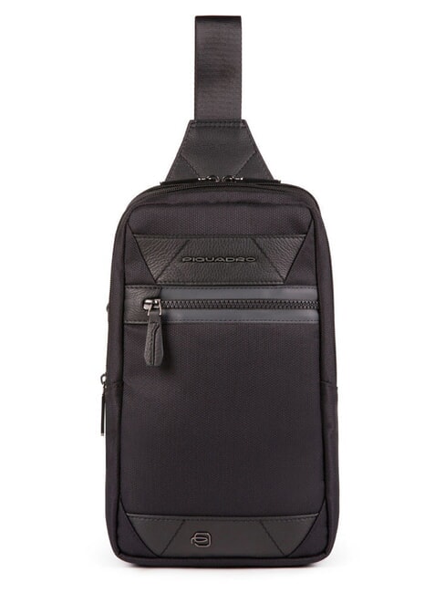 PIQUADRO TRAKAI Rucsac cu un singur umăr negru - Rucsacuri pentru laptop