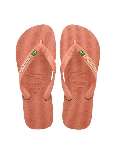HAVAIANAS BRASIL LOGO Încălțăminte bărbătească lut roz - Pantofi unisex