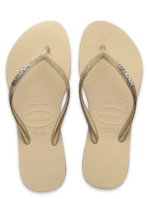 HAVAIANAS SLIM SPARKLE Papuci flip-flop SAND / GRI - Pantofi femei