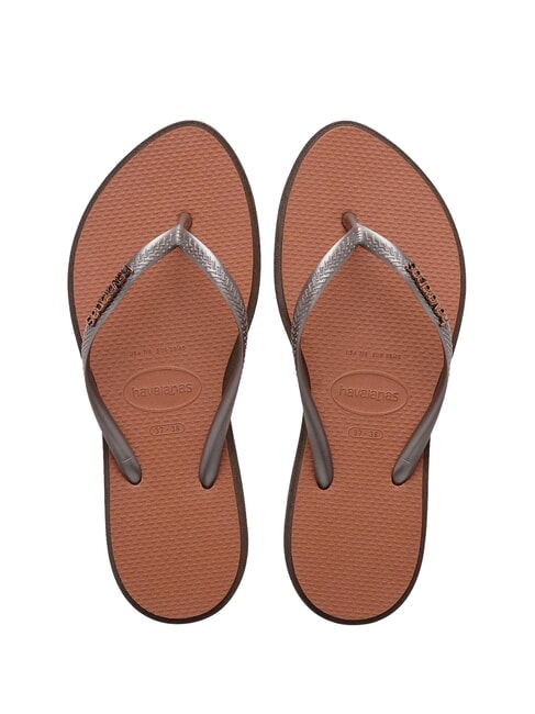 HAVAIANAS SLIM POINT Papuci flip-flop Darkbro - Pantofi femei