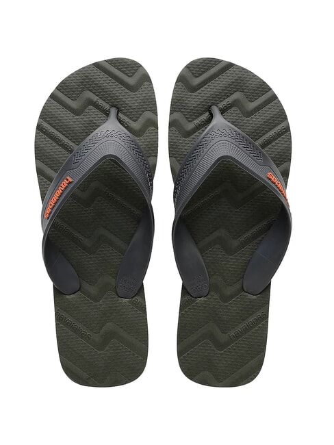HAVAIANAS TRACK WAVES Papuci flip-flop olivegreen - Pantofi bărbați