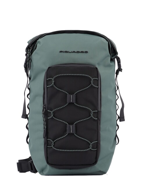 PIQUADRO MICK Rucsac cu un singur umăr verde Negru - Rucsacuri pentru laptop