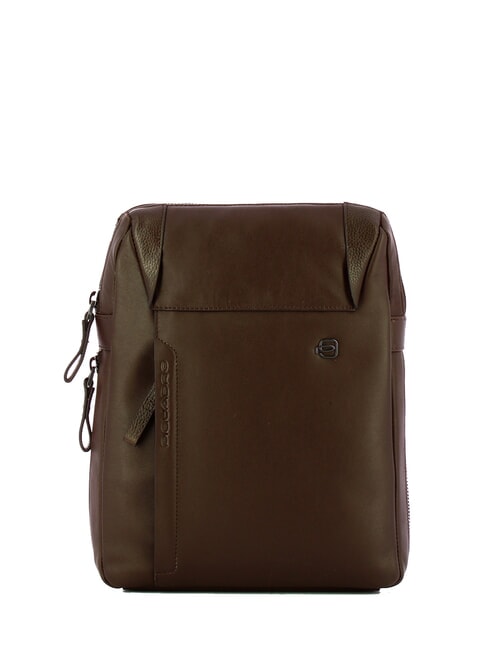 PIQUADRO MACBETH Geanta din piele extensibila MORO - Genți de umăr bărbați