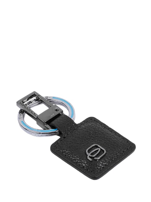 PIQUADRO BLACK SQUARE  Breloc cu breloc din piele negru - Portchei