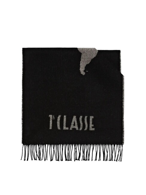 ALVIERO MARTINI PRIMA CLASSE GEO PIENO Eșarfă cu franjuri negru - Eșarfe