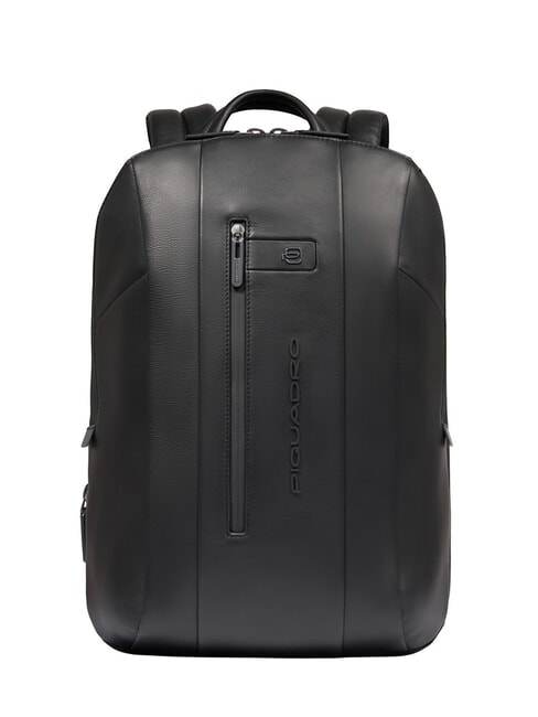PIQUADRO URBAN Rucsac pentru laptop de 15,6" din piele negru - Rucsacuri pentru laptop