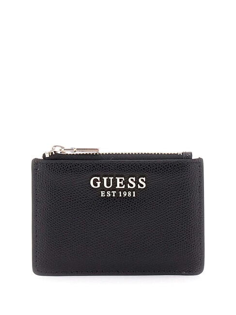 GUESS AMORETTE Suport plat pentru carduri cu fermoar BLACK - Portofele femei