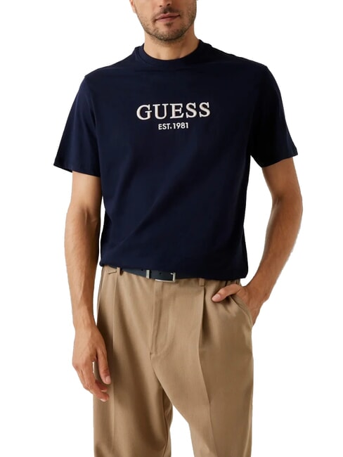 GUESS EMBROIDERY Tricou din bumbac smartblue - tricou