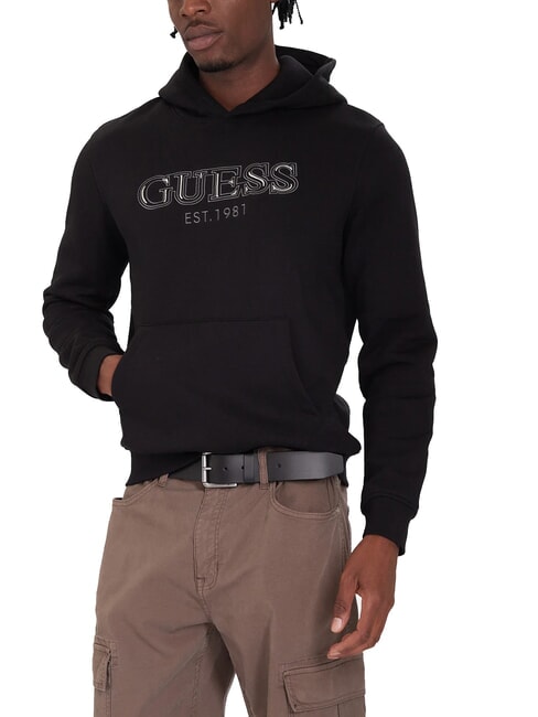 GUESS BASIC Hanorac cu gluga jetbla - hanorace