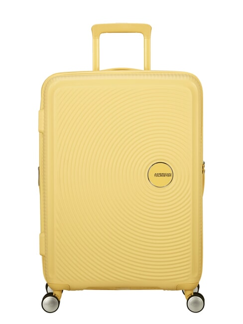 AMERICAN TOURISTER SOUNDBOX SPINNER Troller mediu, extensibil galben pastel - Trolere rigide