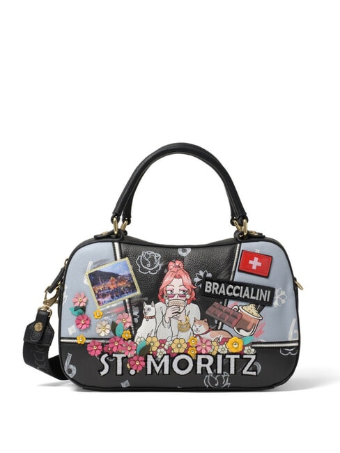 BRACCIALINI CARTOLINE Geantă de umăr cu curea de umăr multi - Genți femei