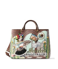 BRACCIALINI CARTOLINE Geantă de mână MEXIC cu curea de umăr - Genți femei