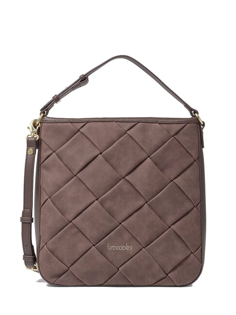 BRACCIALINI ICONS Geantă de umăr hobo cu curea de umăr maro - Genți femei