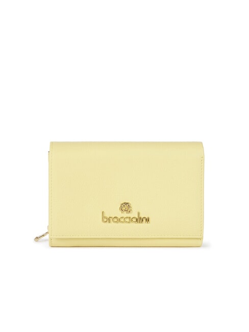 BRACCIALINI BASIC Portofel mediu din piele galben - Portofele femei