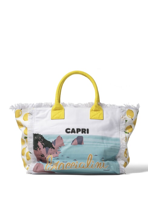 BRACCIALINI SUMMER Geantă tote din pânză cu imprimeu Capri - Genți femei