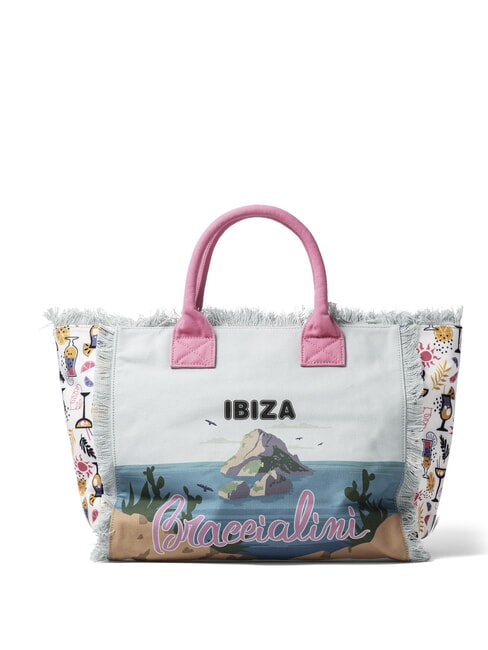 BRACCIALINI SUMMER Geantă tote din pânză cu imprimeu Ibiza - Genți femei