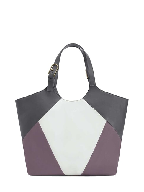 FURLA FLOW Geantă de umăr din piele imprimată bezea+aură+sol - Genți femei