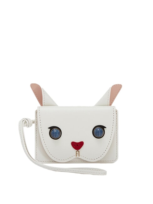 FURLA ALLEGRA Portcard din piele de vițel tonuri de marshmallow - Portofele femei