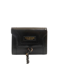 THE BRIDGE ELBA Portofel mediu din piele Negru de aur - Portofele femei - 1