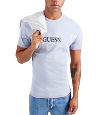 GUESS CHEST BOX Tricou din bumbac cu imprimeu albastru nimbus - tricou - 1