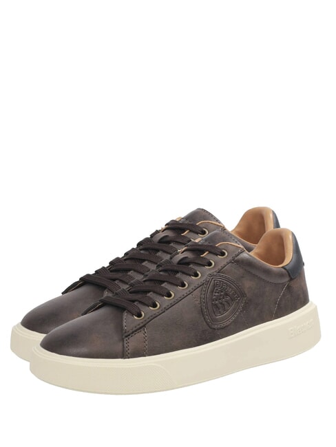 BLAUER BUCK Adidași maro închis/bleumarin - Pantofi bărbați