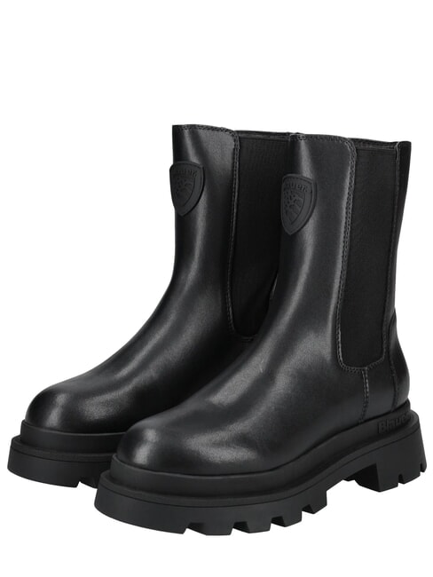 BLAUER KIMMEL Ghete cu toc de 5 cm BLACK - Pantofi femei