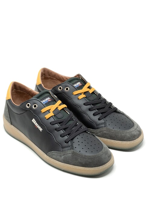 BLAUER MURRAY Adidași pentru bărbați negru/verde - Pantofi bărbați