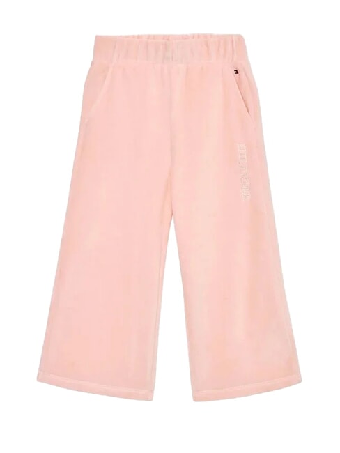 TOMMY HILFIGER TH KIDS Pantaloni largi din chenille cristal roz - Pantaloni pentru copii