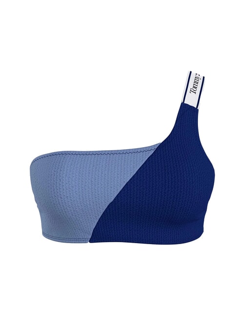 TOMMY HILFIGER TH Top de bikini cu un singur umăr călătorie navală - Costume de baie pentru femei