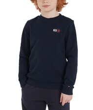 TOMMY HILFIGER TH KIDS Hanorac cu guler rotund și emblemă cu logo - Hanorac pentru bebeluși