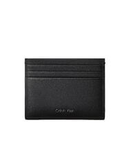 CALVIN KLEIN LOGO HARDWARE SAFFIANO Suport card de credit din piele - Portofele bărbați