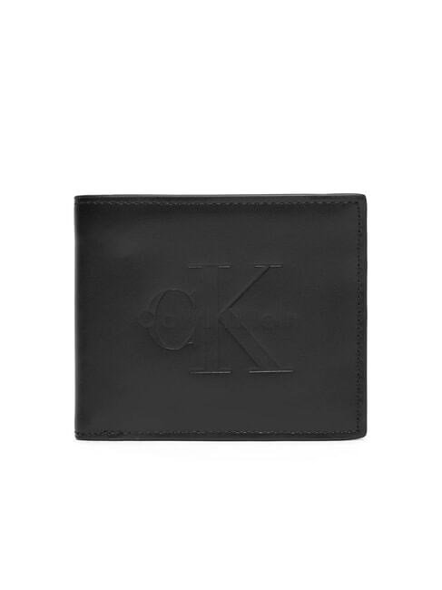 CALVIN KLEIN BOLD LOGO Portofel din piele pe negru - Portofele bărbați