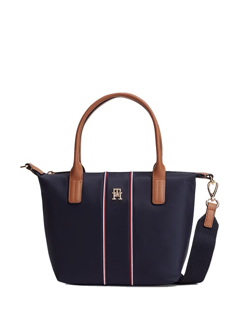 TOMMY HILFIGER POPETTE Geantă mini tote cu curea de umăr space blue corp - Genți femei