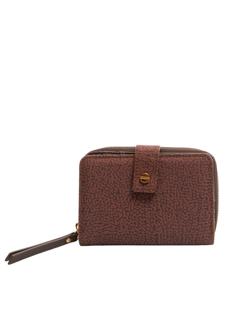 BORBONESE FLEXOS SOFT Portofel mediu cu buzunar pentru monede teracotă - Portofele femei