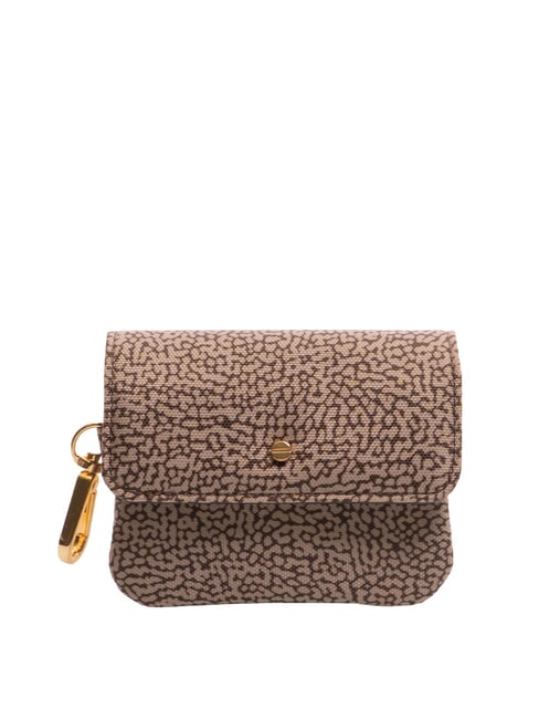 BORBONESE FLEXOS SOFT Portofel cu carabină natural op / negru - Portofele femei