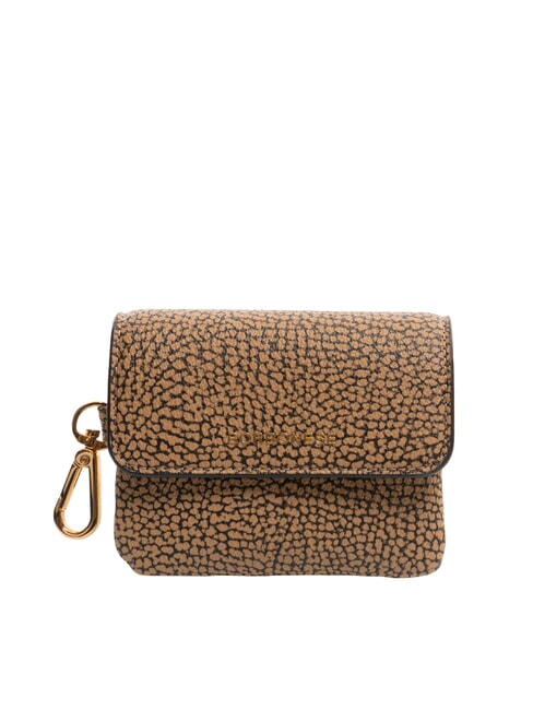 BORBONESE BRUNCH Portofel cu carabină natural op / negru - Portofele femei