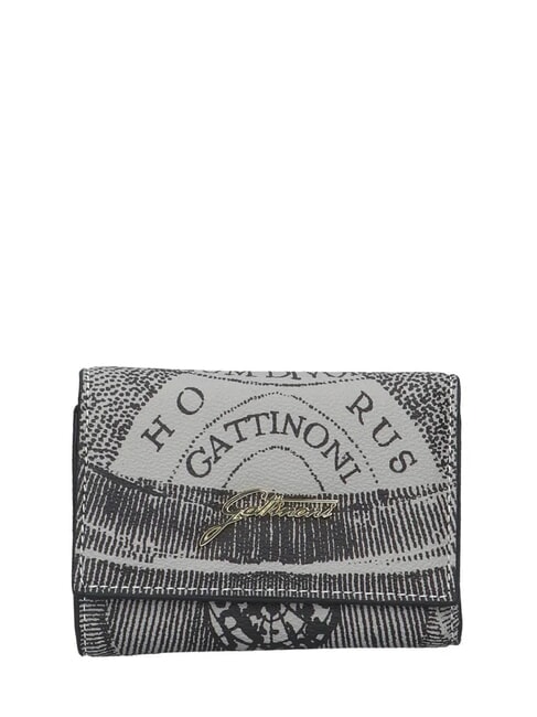 GATTINONI PLANETARIUM Portofel mic cu clapă gri deschis monocrom/negru - Portofele femei